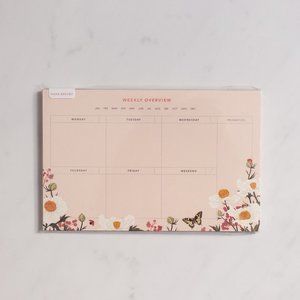 POPPY FIELD | Weekly Overview Notepad, Desktop Planner Notepad